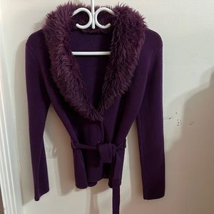 * LIKE NEW * Purple cover-up sweater